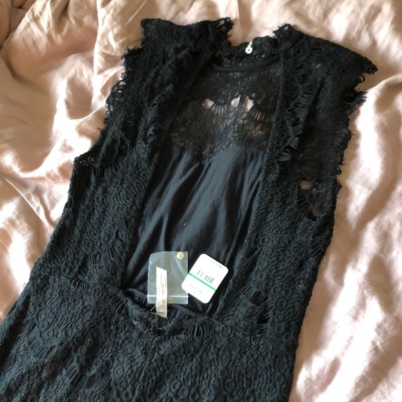 Free People Lace Black Dress - Picture 5 of 6